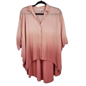 Young Fabulous & Broke Ombré Oversized Button-Down Shirt Size Small
